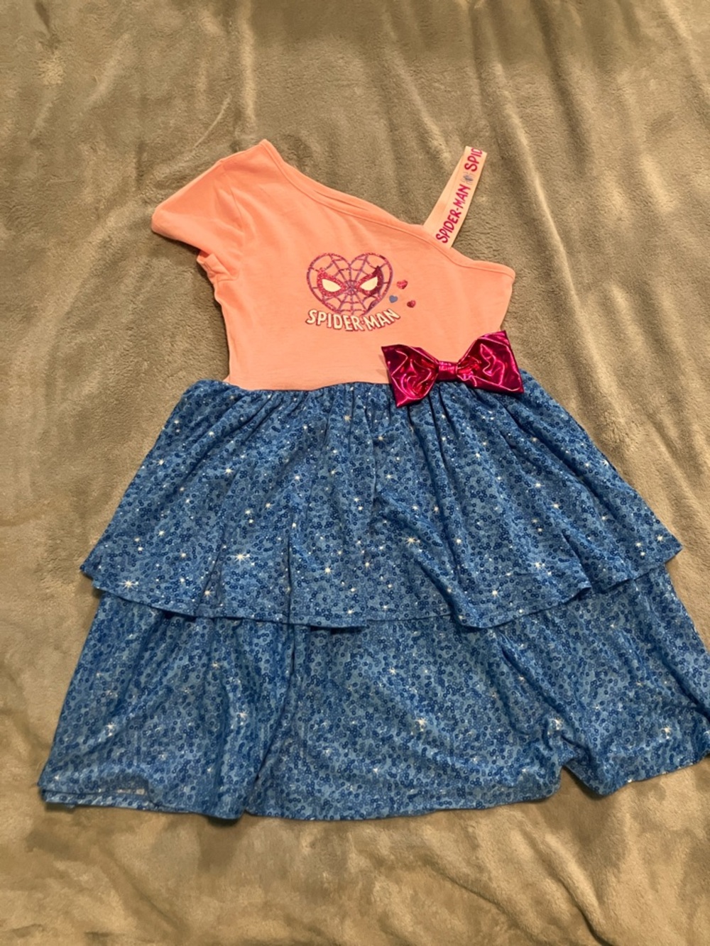 Spiderman One-Shoulder Dress